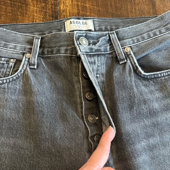 AGOLDE | “Jamie” High Rise Classic Jeans, Button Fly Gray, Size 29 - Picture 7 of 13